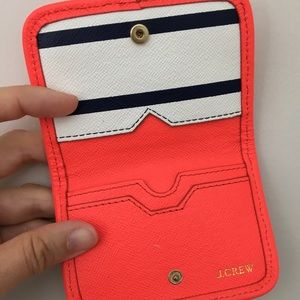 J Crew leather small wallet / card case